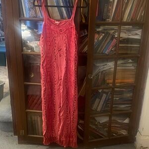 Elegant Pink Sleeveless Dress